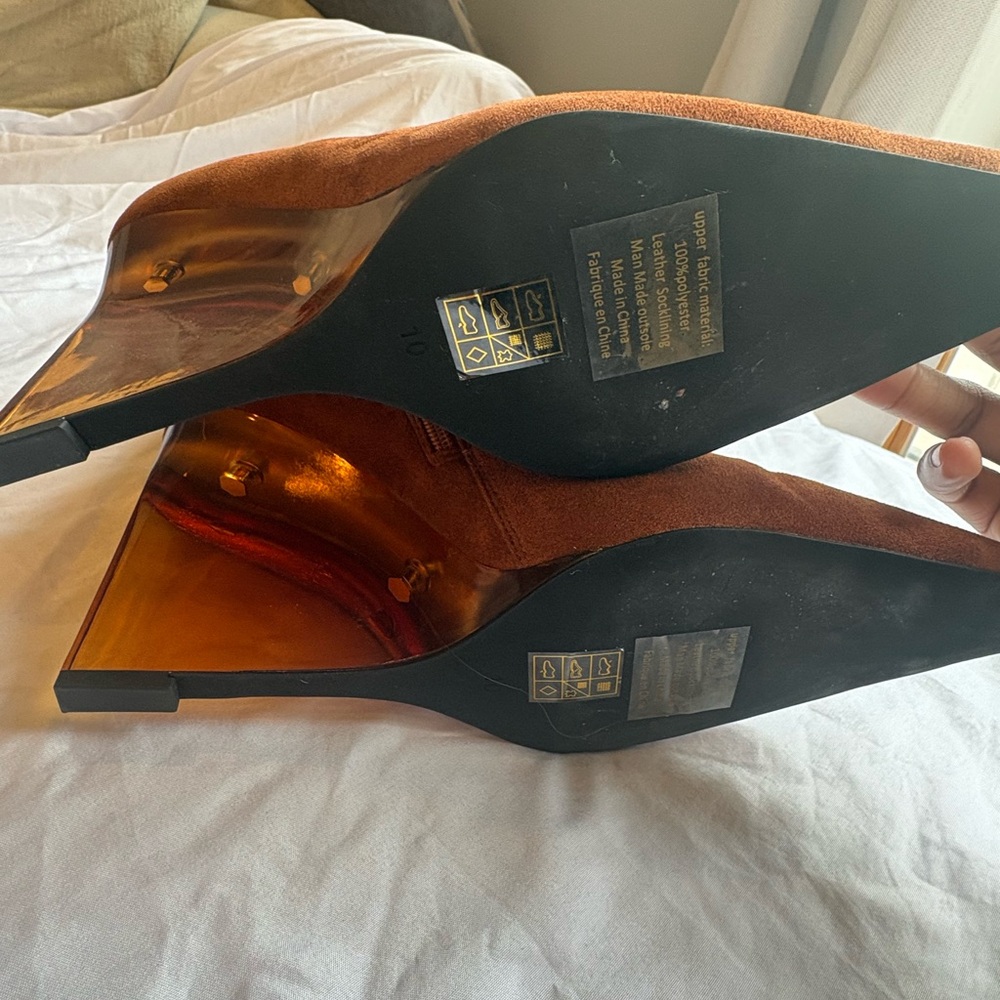 Rust Acrylic Heel boots - Picture 4 of 7